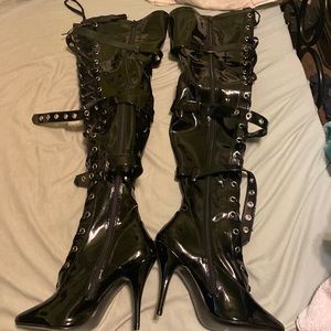 Seduce Thigh High Black Boots size 11 womens